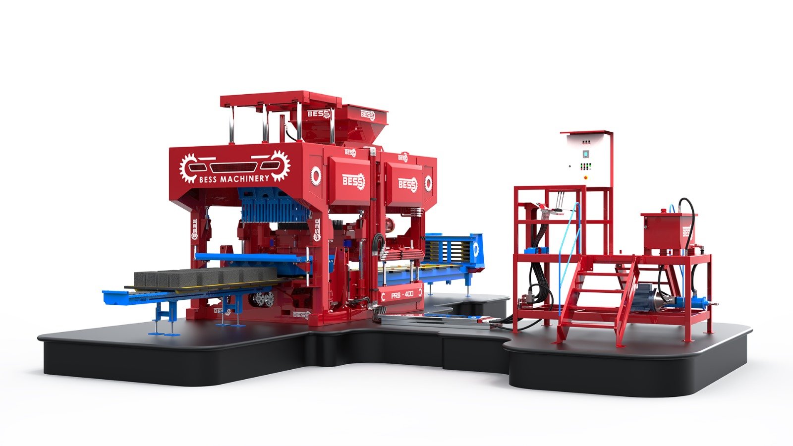 European Standard Concrete Block Machine–4,000 to 8,000 Blocks per Shift