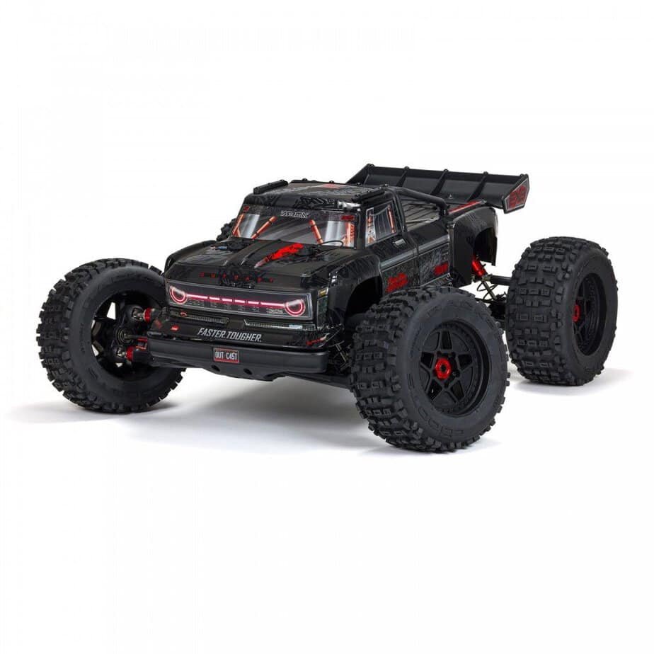 Arrma 1/5 Outcast 8S EXB AVC 4X4 RTR Brushless Stunt Truck, Black (MEGATRONTOYS)