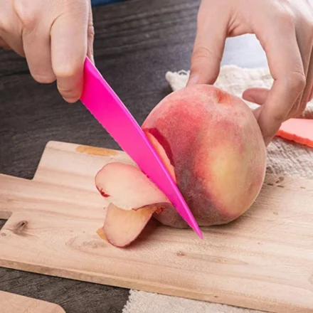 Kid Plastic Kitchen Knife Set Children’s Safe Cooking Chef Nylon Knives For Fruit Bread Cake Salad Lettuce Knife