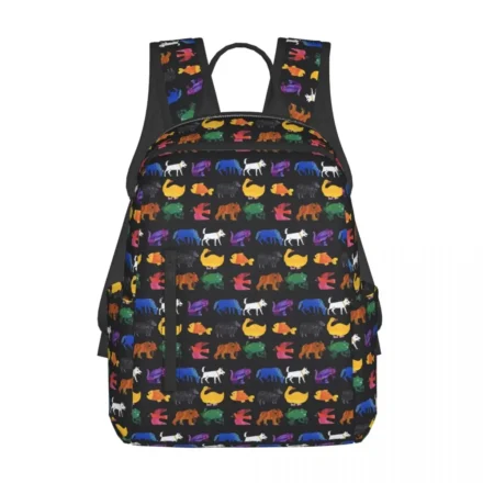 Eric Carle Animals Backpack Large Capacity Children BookBag School Bag Shoulder Bags for Men Women