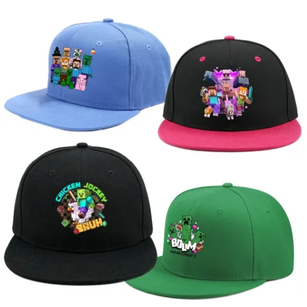 Game Pixel Hip-hop Baseball Cap Unisex Men Women Snapback Summer Flat-brimmed Hat Couple Outdoor Travel Sunhat Trucker Dad Hat