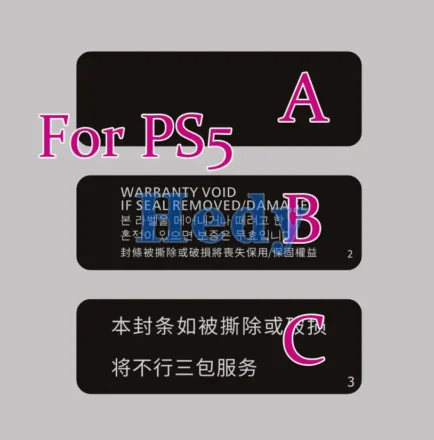 3PCS Game Host Label Skin Sticker Accessories for PS5 Console Controller Shell Packaging Carton Sealing Label Stickers