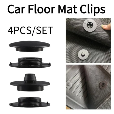 4PCS Car Floor Mat Clips Set Double Layer AntiSlip Fixing Buckle Lock Carpet Fastener Clamps Universal Auto Interior Accessories