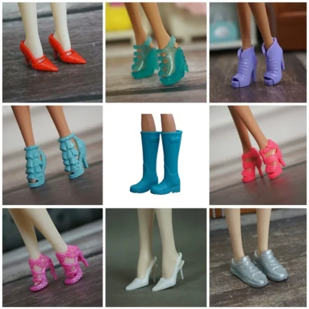 Fashion 1/6 Sippers Shoes Plastic Multistyles Male/Female Boots Sandals High Eyed Shoes Flat Shoes Fit Foot Length 2cm Dolls