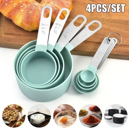 4Pcs Measuring Cups Spoons Kitchen Baking Cooking Tools Set Kitchen Supplies