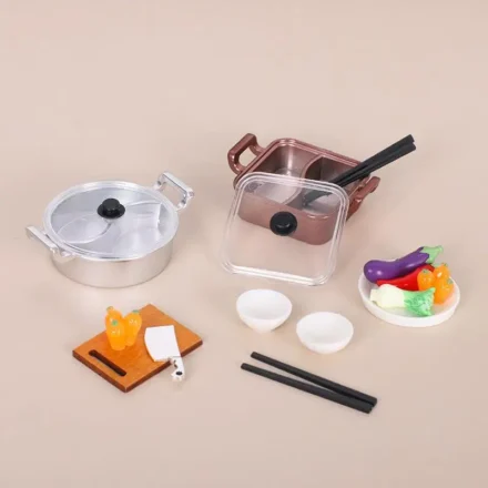 1 Set Doll Kitchen Cookware Baking Supplies Decor Toy 1/12 Dollhouse Mini Kitchenware Kit Model Micro Scene Construction Props