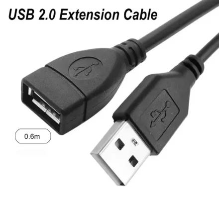 0.6m USB extension cable Male To Female Data Sync Charger Extension Wire Data Transmission Line for Projector Display PC Printer