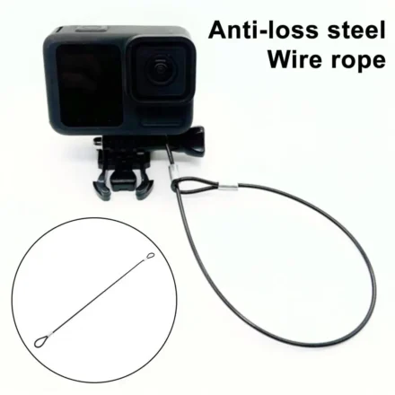 Action Camera Anti-lost Rope Safety Belt Buckle Stainless Steel Secure Fit Multifunctional Camera Safety Cord for DJI Action