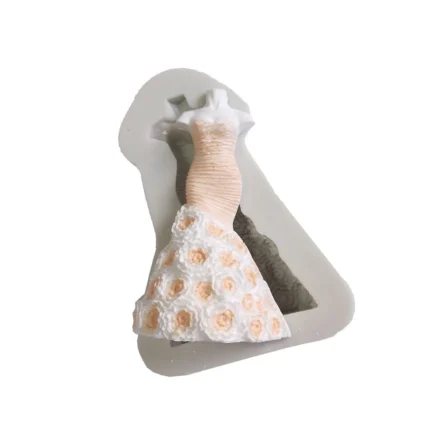 New Women’s Evening Dress Skirt Liquid Silicone Mold, DIY Soft Pottery Clay Modeling Tool J154