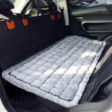 Backseat Pet Bed Mat, Truck Plaid Dog Bed for Car Back Seat, Deluxe Dog Seat Covers, Non-Slip Travel Pet Mat, Fit for Backseat