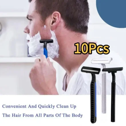10PCS Plastic Blades Portable Beard Manual Razor Shaver Body Trimmer Shaver Hotel Disposable Accessories Face Skin Care Tools