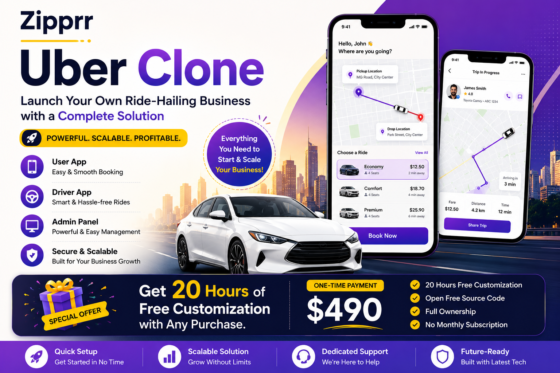 Launch Your Platform in 3 Steps with Zipprr Uber Clone