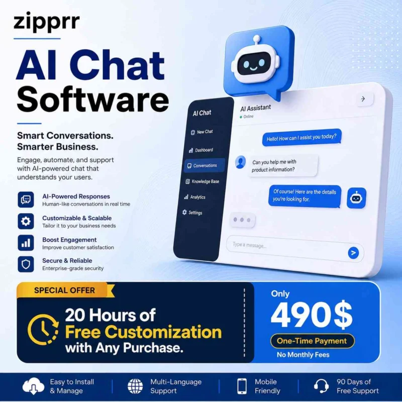 Conversational AI Software for Businesses | AI Chat Solution by Zipprr