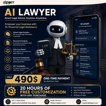 Zipprr AI Lawyer Software – AI-Driven Legal Marketplace Platform for $490