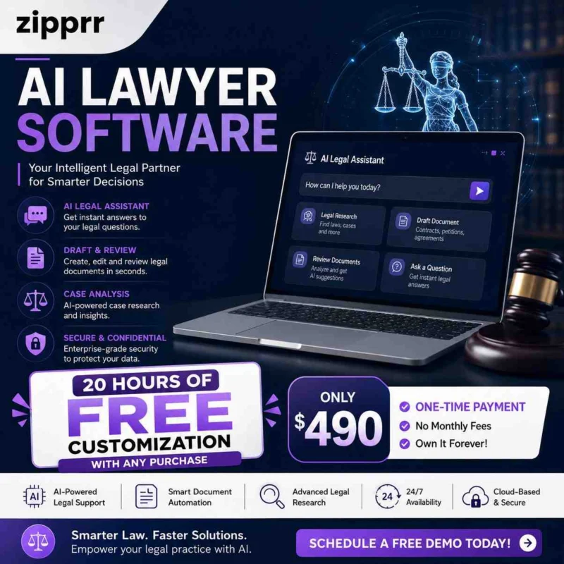 Zipprr AI Lawyer Software – White-Label Legal Software for Document & Notary Service Entrepreneurs, $490