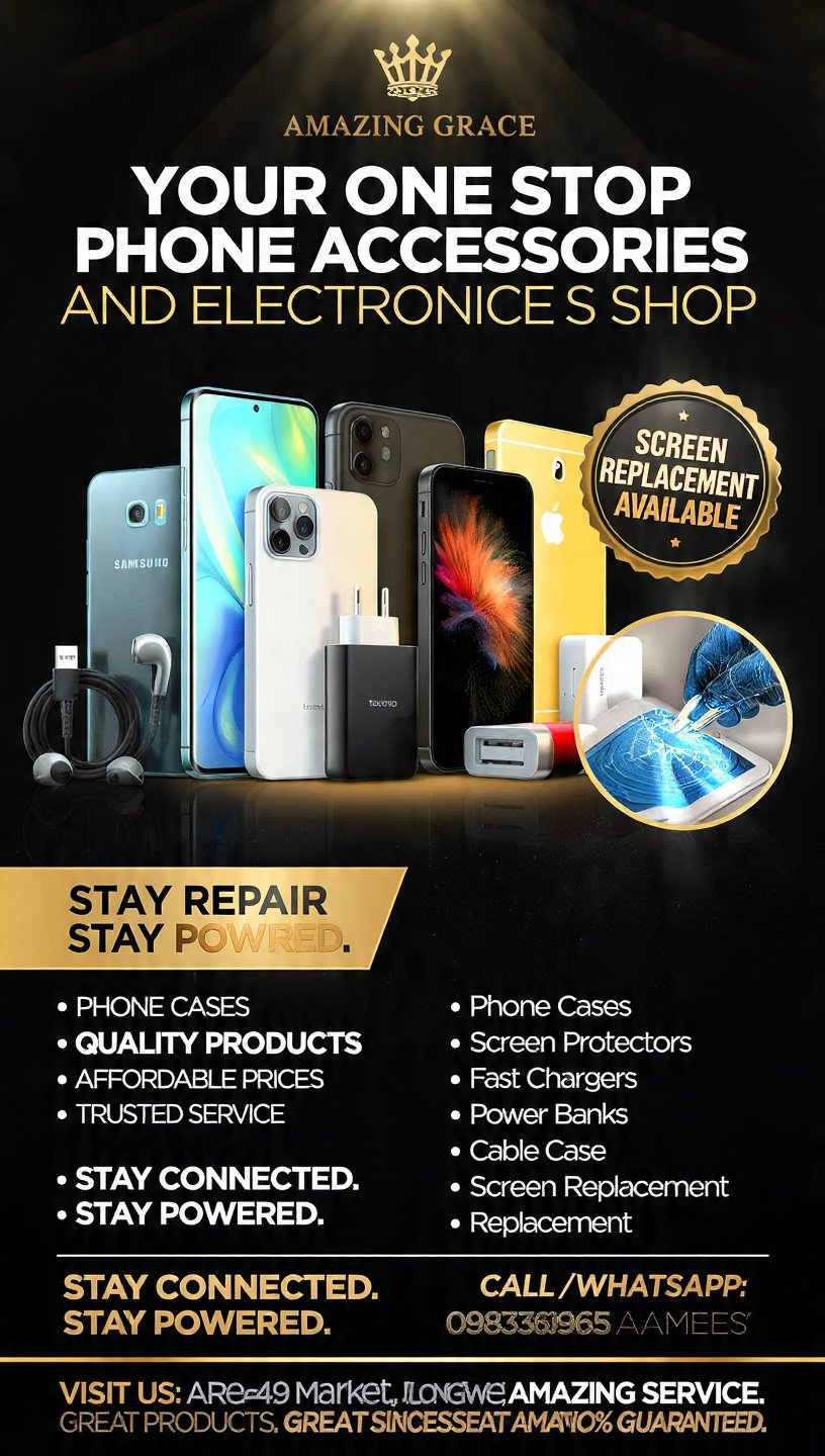 Amazing grace phone accessories and electronics