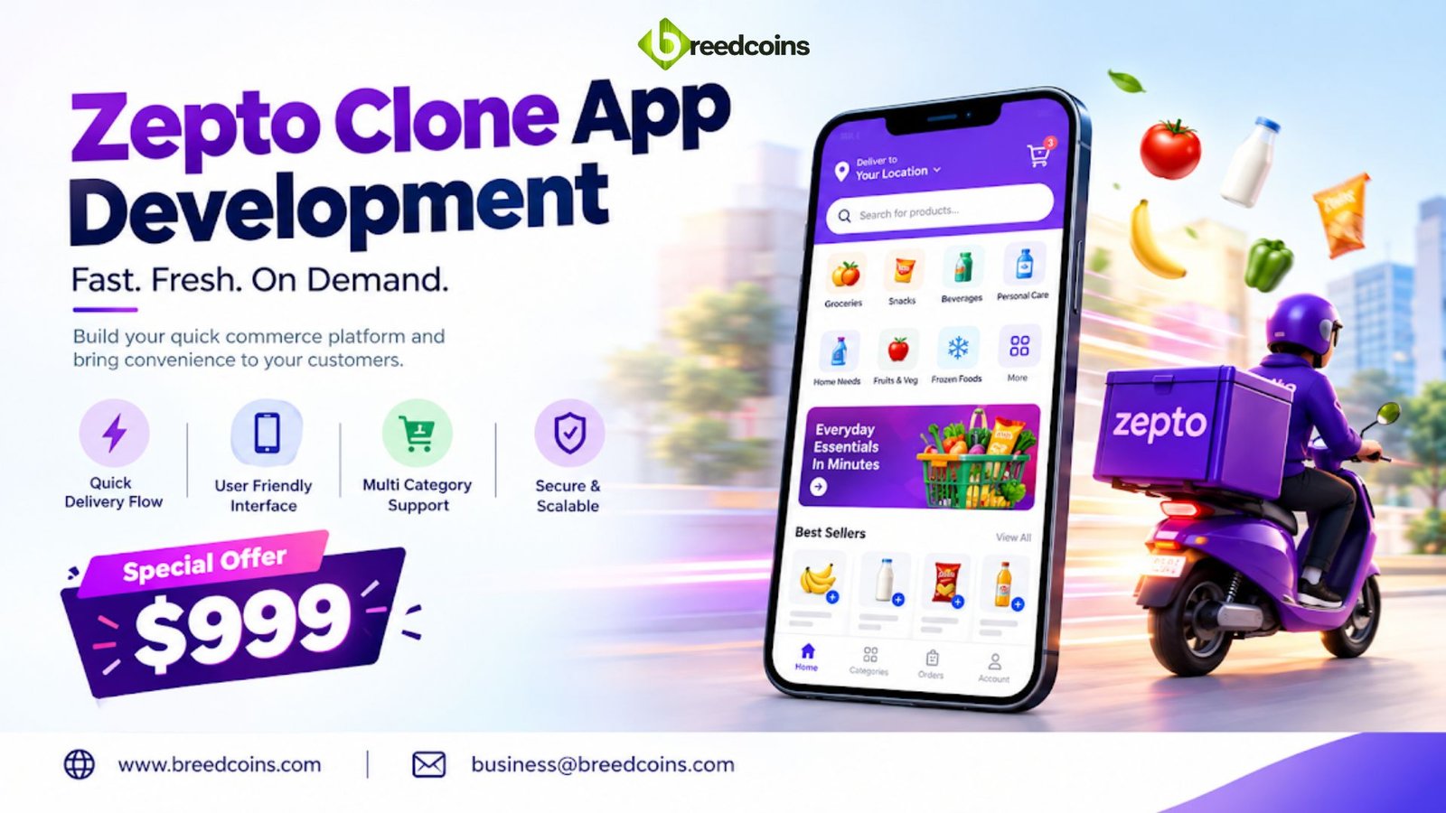 Create Faster Shopping Journeys with Zepto Clone App Development